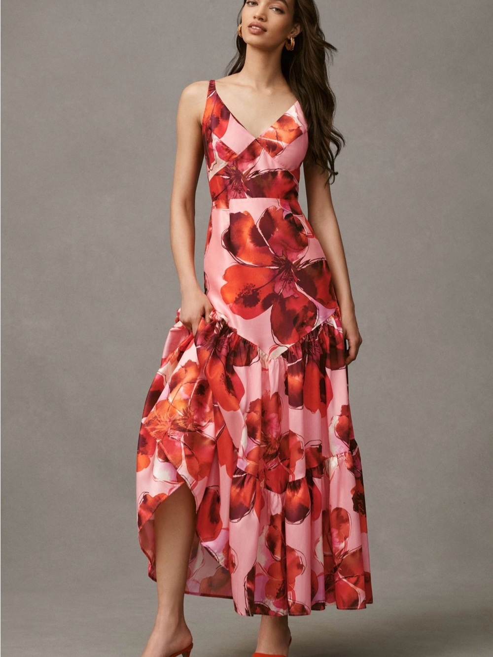 Hutch Arden Sleeveless Tiered Floral
A-Line Maxi Dress- NWT